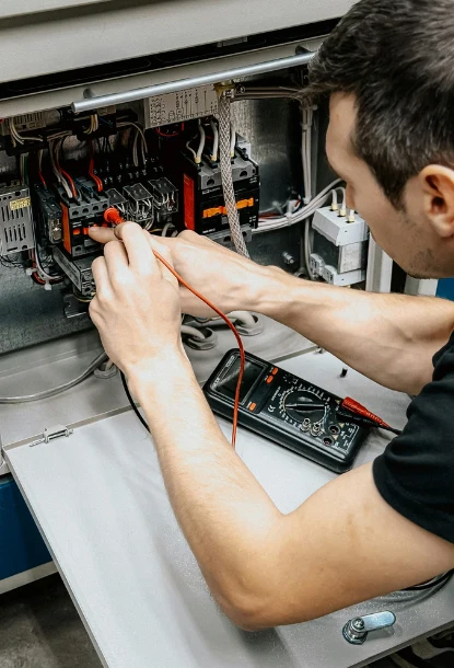 licensed electrician performing electrical panel installation in fairfax virginia