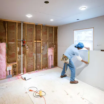 custom home addition contractor in vienna va, installing a skylight in a new attic-level master bedroom.