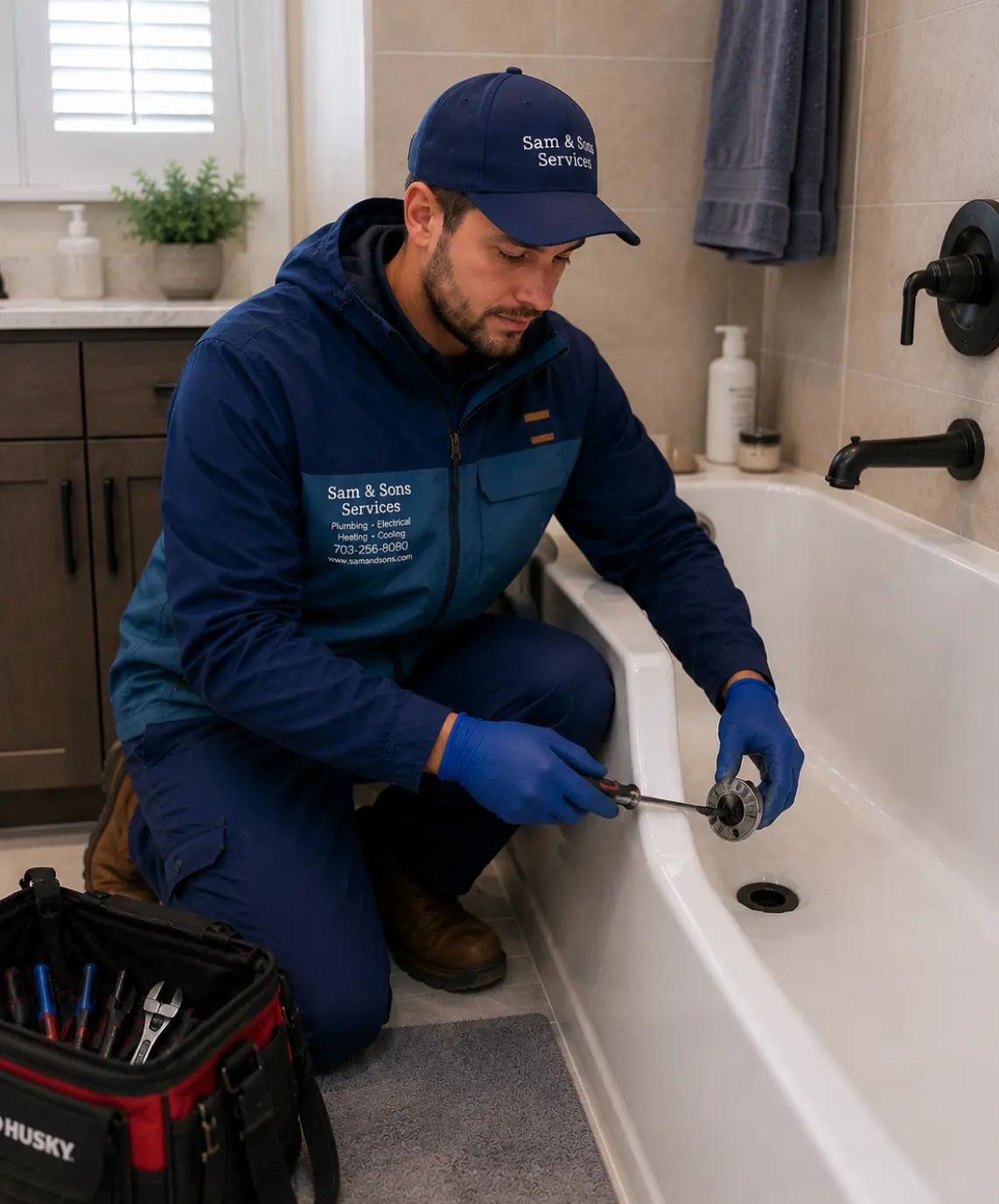 tub drain repair in northern va completed by licensed plumbing specialist
