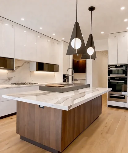 kitchen remodeling in annandale va 4 kitchen remodel contractors delivering custom luxury kitchen renovation with waterfall island by sam and sons services