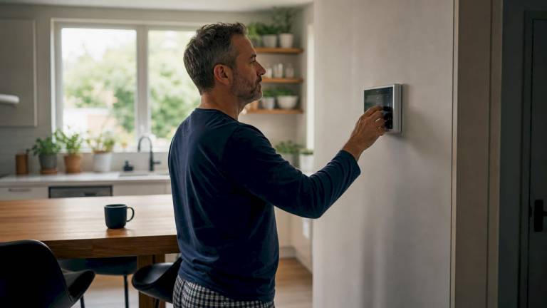 what is an hvac zoning system? a homeowner's guide 6 homeowner adjusting hvac zoning control panel