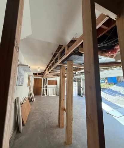 basement remodeling in burke va 5 basement remodeling services in burke va – basement under renovation with new framing, structural improvements, and preparation for finishing.