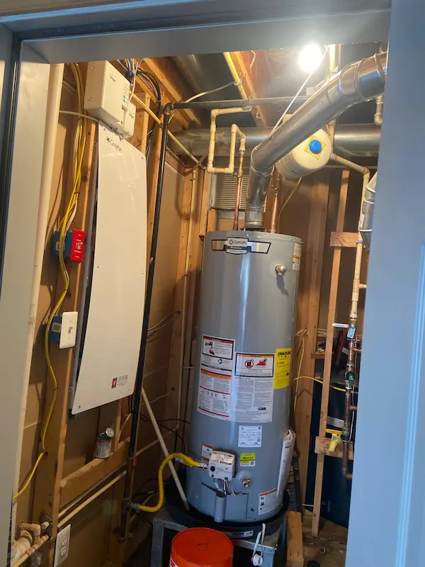 Completed 50 gallon gas water heater installation in Centreville VA